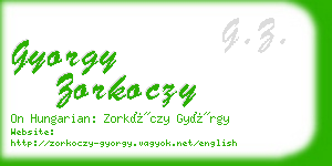 gyorgy zorkoczy business card